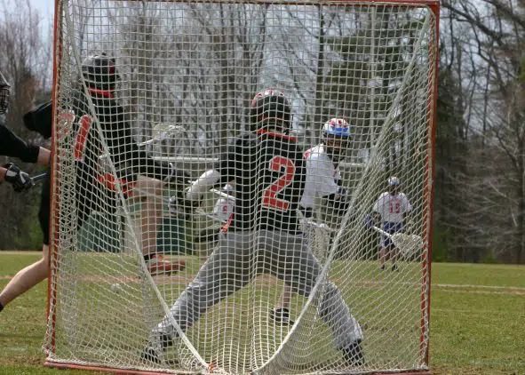 lacrosse attackman and goalie
