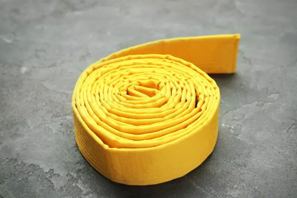 Yellow karate belt