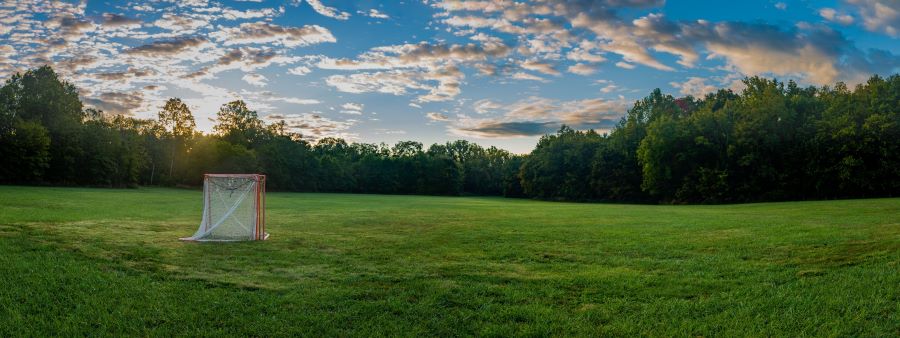 lacrosse goal in field