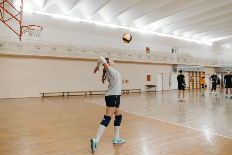 Overhand serve in volleyball
