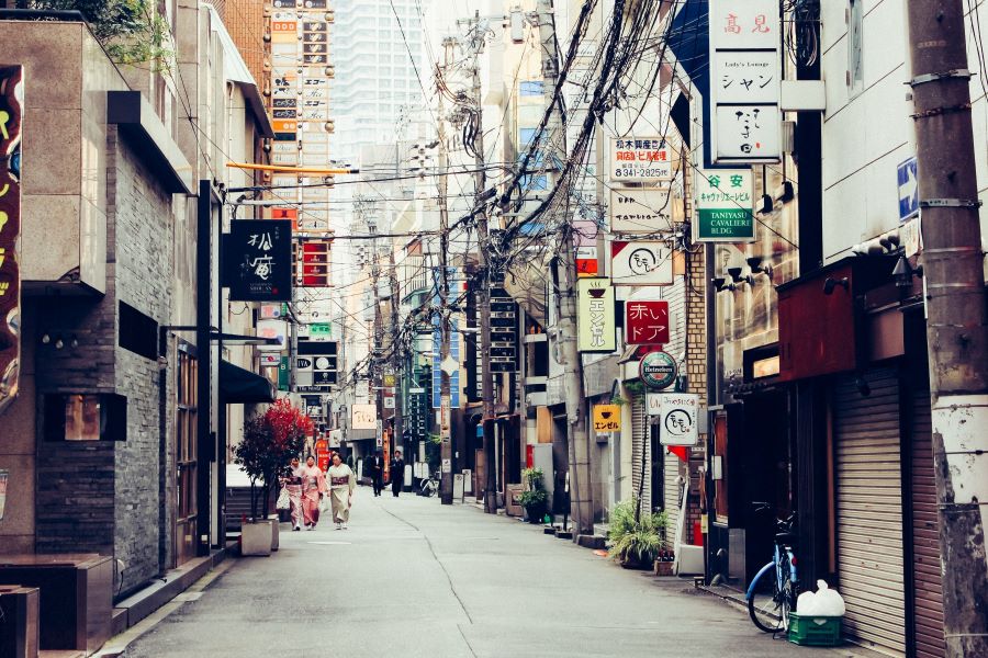 Japanese city street