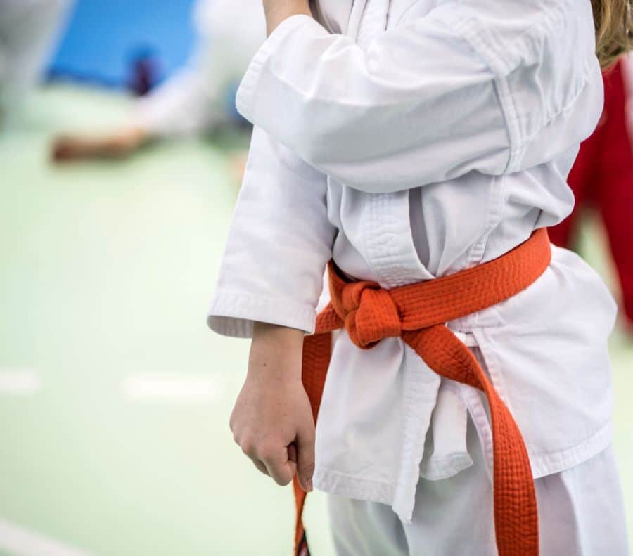 Karate orange belt