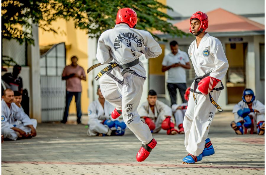Taekwondo sparring