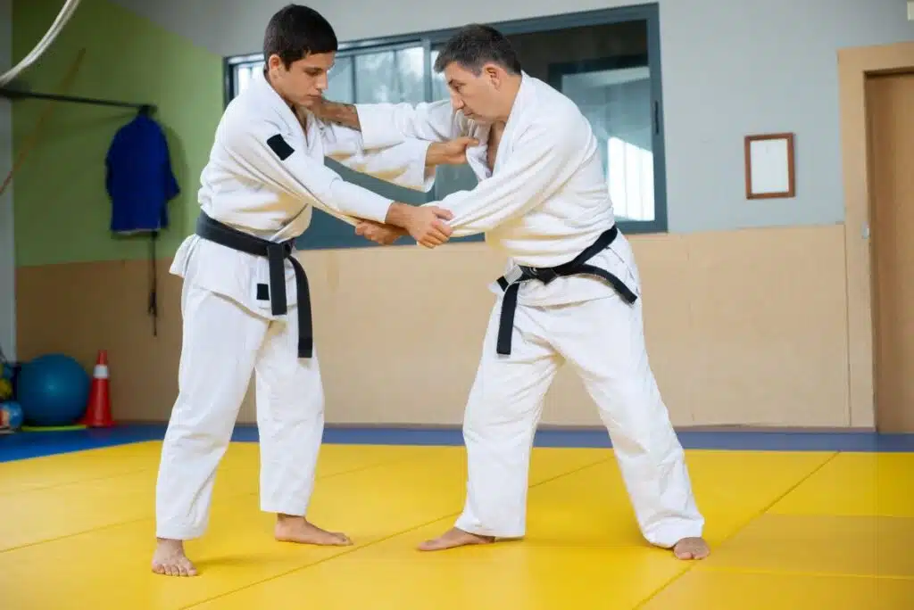 judo hold between two students